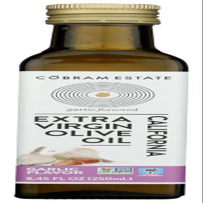 Cobram Estate Garlic Artisan Collection Flavored extra virgin Olive Oil - Low-Fodmap Diet Friendly, First Cold Pressed 100% California Extra Virgin Olive Oil - Bright & Flavorful, Non-GMO (250mL)
