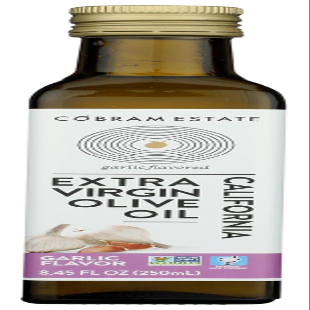Cobram Estate Garlic Artisan Collection Flavored extra virgin Olive Oil - Low-Fodmap Diet Friendly, First Cold Pressed 100% California Extra Virgin Olive Oil - Bright & Flavorful, Non-GMO (250mL)