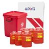28gal (1PK) and 2gal (6PK) Mail-in Take Back Sharps Containers with Destruction Services for Safe & Environmentally-Responsible Needle Disposal | Home, Personal, Travel, and Professional Use view 1