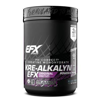 EFX Sports Kre-Alkalyn EFX Powder | pH Correct Creatine Monohydrate Powder Supplement | Strength, Muscle Growth & Performance | 200 Servings (Blue Frost)