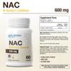Puregen Labs N-Acetyl-L-Cysteine (NAC) 600mg, NAC 600 mg, Potent antioxidant Support, Free-radicals, Easy to Absorb - Total 120 Vegetarian Capsules view 2