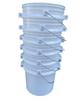 Lee Fisher Sports 3.5 Gallon White Ismart Bucket 6 Pack Without Lids - Sturdy and Reliable Utility Buckets view 1