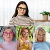 Hubeye Oprah Style Reading Glasses for Women Men Blue Light Blocking Computer Square Readers with Spring Hinge (Black+Floral+Rose Red,+3.5) view 2