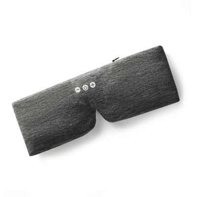 ALASKA BEAR Headphone Cotton Headband Bluetooth 5.2 HD Stereo Noise Reduction Eye Contour Built-in Cotton Sleep Mask with Thin Speakers Wireless Audio Sound Sports Headgear(Cool Gray)