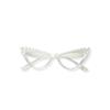 Melrose Rhinestone Reading Glasses for Women Cat Eye Computer Blue Light Blocking Cute Pearl Readers Glasses Y05 (WHITE, 2.5, x) view 3