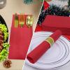 100 Pack Linen-Feel Red Napkins Disposable Guest Paper Valentines Red Hand Towels for Bathroom Soft Absorbent Dinner Paper Napkins Everyday Kitchen Cocktail Party Wedding view 4