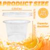 Qinsihwn 100 Pcs 8 OZ Disposable Plastic Cups with Flat Lids,Clear Portion Cups with Flat Lids,Clear Plastic Ice Cream Containers with Lid for Parfaits,Drink,Yogurt,Soups,Salad,Fruit(With Holes) view 2
