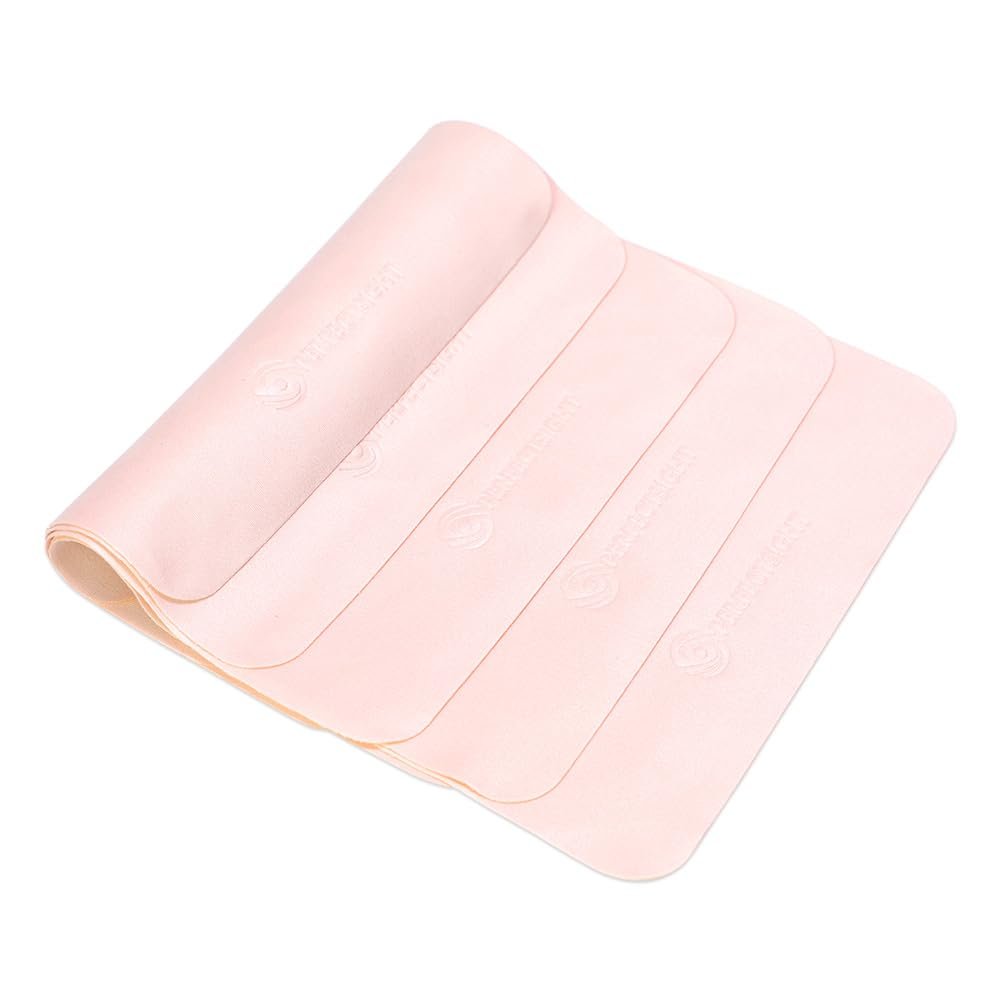PERFECTSIGHT Microfiber Cleaning Cloth | Eyeglass Lens Cleaner [6 Pack, 5.7x6.7 Inch] Glasses, Phone, Camera, Computer Screen Cleaning | Safe for All Coated Lenses - Pink