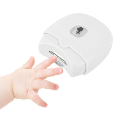 Electric utom tic N il Clipper with Light nd 2 Speeds, Fingern il Cuer, Re ble S fety B by N il Clippers for Kids, Seniors nd dult (White)