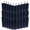 Ahongwenxi 30 Pack Halloween Black Plastic Cups with Lids and Straws, 24 oz Disposable Plastic Tumblers Iced Coffee Cups Travel Mug Cup for Juices Birthday Bachelorette Party Wedding (Black,24 oz) view 1