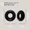 ActiveGoodsCo Hand & Forearm Exerciser - Single ring or Set, Resistance 10-120Lb, Diameter 2.5-3,5in. Visit to see more options (Single 150Lb-3.5in Black) view 3