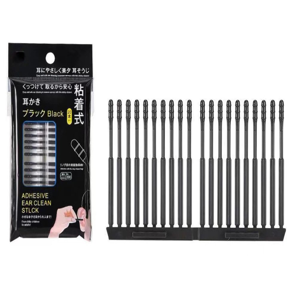 Ear Scoop Disposable Sticky Ear Stick Ear Cleaning Adhesive Ear Hollowing Stick Ear Wax Cleaner (Pack of 40)