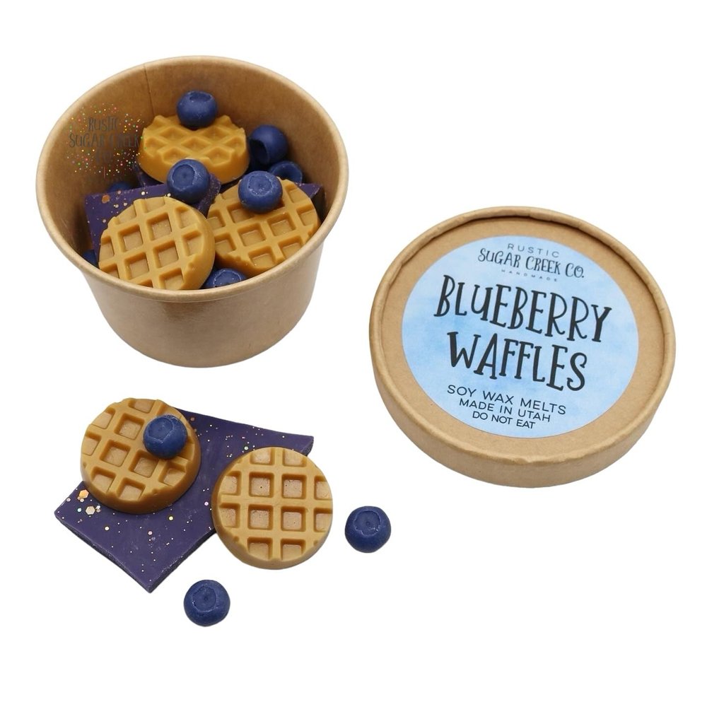 Blueberry Waffles Wax Melts For Warmer Blueberry Waffle Shaped Wax Melt Brittle In A Cup Breakfast Wax Melts Blueberry Wax Bark Waffle Lover