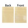 100pcs 100 Pack Clear Window Brown Kraft Paper for Zip Seed Packets Lock Food Storage Bags Zipper Lock Envelopes Resealable Heat Seal Pouch Coffee Packet 3.5x5.1inch view 2