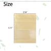 100pcs 100 Pack Clear Window Brown Kraft Paper for Zip Seed Packets Lock Food Storage Bags Zipper Lock Envelopes Resealable Heat Seal Pouch Coffee Packet 3.5x5.1inch view 3