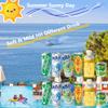 FRKR Korean 10 &12 Drinks Assortment Gift Box [Chilsung Cider/Mikis/Demisoda/Banana Milk/McCOL/MoguMogu/2%/SacSac/Etc.] Soft Drinks + Real Fruit Drinks + Energy Drinks (12, Party Drink) view 2