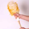 AthuaH Duster, Set Feather Duster 2 Pack Lambswool Duster, Pure Lambs Wool Duster with Wood Handle, Multifunction Home Office Furniture Car Cleaning Tool, 5 Size Handle Dusters(Size:Large) view 4