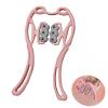 Manual Cervical Neck Massager,With 6 Wheels And 12 Magnets, It Can Be Used To Massage The Cervical Spine, Waist And Legs, Relieve Pain, Prevent Muscle Relaxation, And Promote Blood Circulation. (Pink) view 1