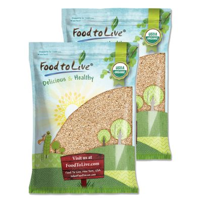 Food to Live Organic Rye Berries, 25 Pounds Non-GMO, Kosher, Raw, Bulk Seeds, Product of the USA