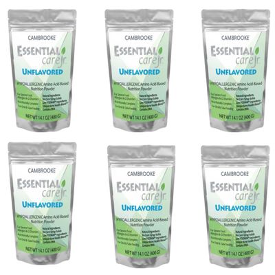 Cambrooke Essential Care JR Unflavored Hypoallergenic Amino Acid-Based Nutrition Powder (Case of 6 Packages, Unflavored)