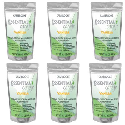 Cambrooke Essential Care JR Unflavored Hypoallergenic Amino Acid-Based Nutrition Powder (Case of 6 Packages, Vanilla)