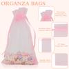100PCS Organza Bags, 4x6 inch Small Mesh Bags Drawstring, Pink Sheer Organza Bags, Party Favor Bags, Jewelry Gift Bags, Candy Bags Present Bags for Wedding, Baby Shower, Wrapping Supplies, Small Gifts view 4