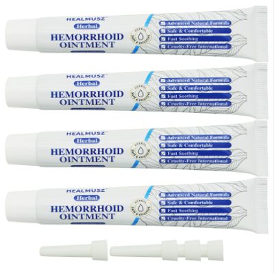 ciwoll Hemorrhoid Cream 4 Packs (0.7 Ounce per Pack), Natural Herbal Hemorrhoids Ointment, Fast Alleviate Discomfort