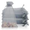 100PCS Organza Bags, 4x6 inch Small Mesh Bags Drawstring, Grey Sheer Organza Bags, Wedding Party Favor Bags, Jewelry Gift Bags Candy Sachet Bags Pouches for Party, Christmas, Festival, Small Business view 1