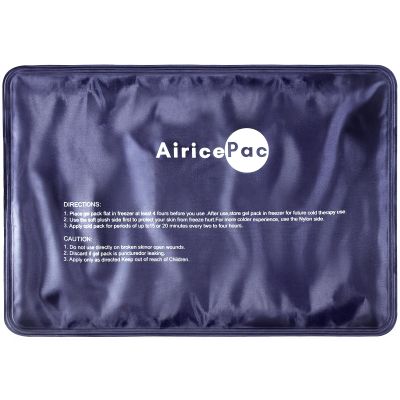 AiricePac Ice Packs for Injuries Reusable, 10x 14Gel Cold Pack for Knee Neck Shoulder Ankle Elbow Hip Back Pain Relief, Cold Compress Therapy for Swelling, Bruises, Surgery, 10x 14, Blue