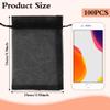 100PCS Organza Bags, 4x6 inch Small Mesh Bags Drawstring, Black Sheer Organza Bags, Party Favor Bags, Jewelry Gift Bags Candy Bags Present Bags for Wedding, Halloween, Wrapping Supplies, Small Gift view 2