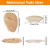 4 Pairs Metatarsal Pads Women & 4 Pairs Ball of Foot Cushions,Non-Sliding Insole Pads for Open Toe,Heel Pads Inserts for Too Big Shoe(Beige+Black) view 2