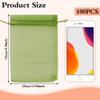 100PCS Organza Bags, 4x6 inch Small Mesh Bags Drawstring, Army Green Sheer Organza Bags, Wedding Party Favor Bags, Fruit Protection Bags, Jewelry Gift Bags Candy Bags Pouch for Christmas, Halloween view 2