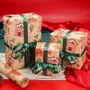 RayofSun Christmas Wrapping Paper,Gingerbread Man Candy Cane Gift Wrapping Paper Rolls,Vintage Kraft Gift Wrap Paper for Boys Girls Celebrating Xmas,1PC 17 in x 32 ft Mini Roll view 4