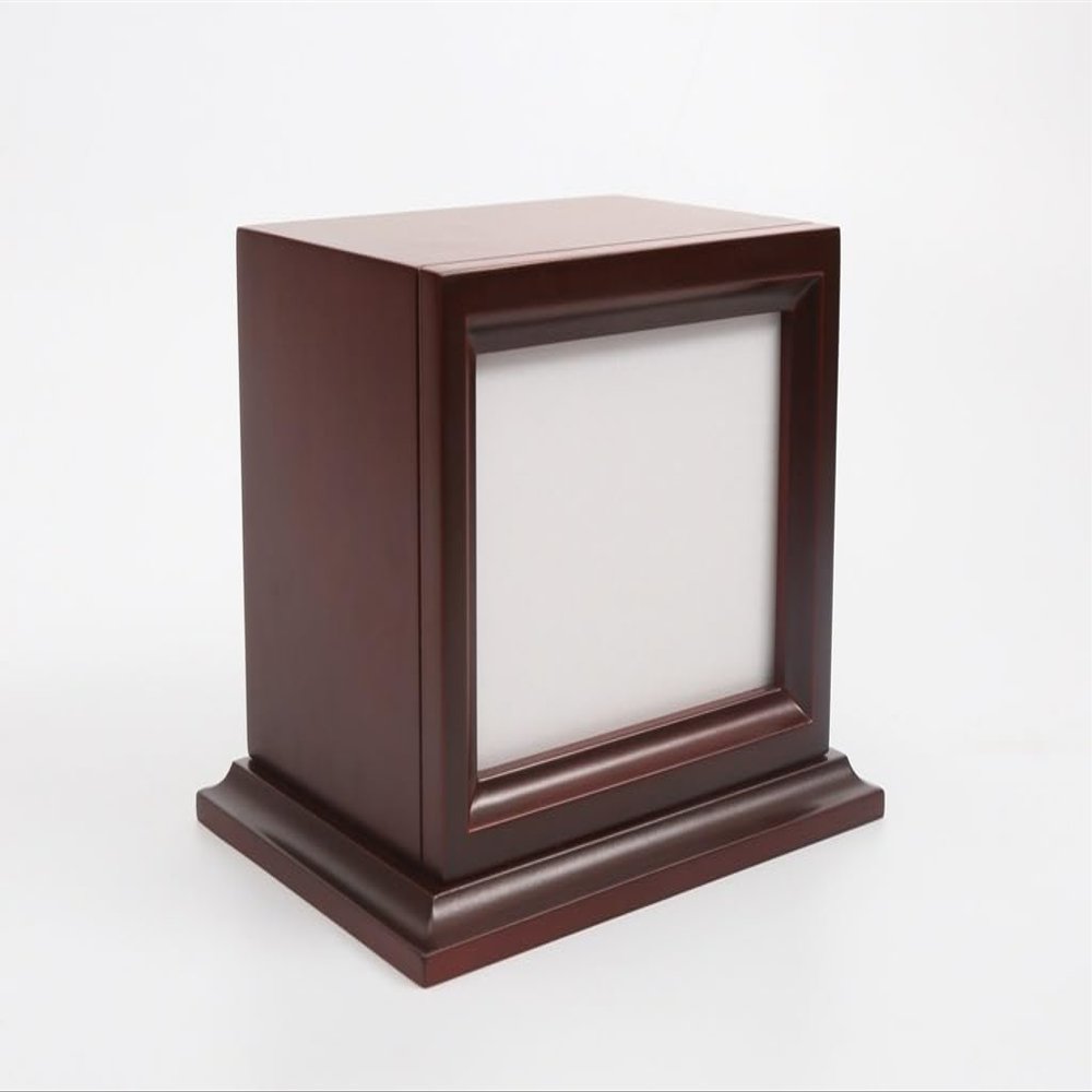 NineLife Basics Handcrafted Funeral Casket. Cinerary Casket.Funeral Supply.Ashes Cremation Urn.for Human Ashes.Container.Humans. Pets. Wood Keepsake.Funeral Urn Box.Wooden Cremation Box, 20.6X12.1X14.2cm