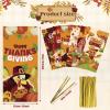 DERAYEE Thanksgiving Treat Bags - 180 Pcs Fall Cellophane Candy Bags with Maple Leaves, Turkey, Pumpkin Designs for Thanksgiving Party Supplies view 2