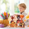 DERAYEE Thanksgiving Treat Bags - 180 Pcs Fall Cellophane Candy Bags with Maple Leaves, Turkey, Pumpkin Designs for Thanksgiving Party Supplies view 4