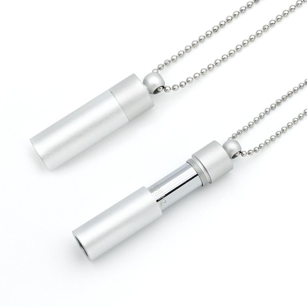 MIKUHOT 528 Hz Meditation Necklace Breathing Frequency Sound Healing Device by Adjusting The Breathing for Anxiety & Stress Relief Mindfulness (Silver)