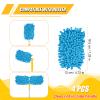 4pcs Duster Refills for, Microfiber Ceiling Fan Duster 360 Refills Heavy Duty Hand Dusters for Cleaning Compatible with (Blue,Handle Not Included) view 2
