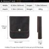 CONTACTS 4 Slot Cigar Case Travel Full Grain Leather Cigars Humidor Box Portable Cigar Accessories Organizer with Cigar Cutter Lighter Slot view 4