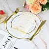100 Happy Birthday Guest Napkins - Disposable Gold Foil Dots Paper Hand Towels, 3 Layers White and Gold Birthday Dinner Napkins for Men Women Birthday Party Table Decorative view 4