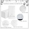 100 Happy Birthday Guest Napkins - Disposable Silver Foil Dots Paper Hand Towels, 3 Layers White and Silver Birthday Dinner Napkins for Men Women Birthday Party Table Decoration view 3