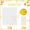100 Happy Birthday Guest Napkins - Disposable Gold Foil Balloons Paper Hand Towels, 3 Layers White and Gold Birthday Dinner Napkins for Men Women Birthday Party Table Decorative view 2