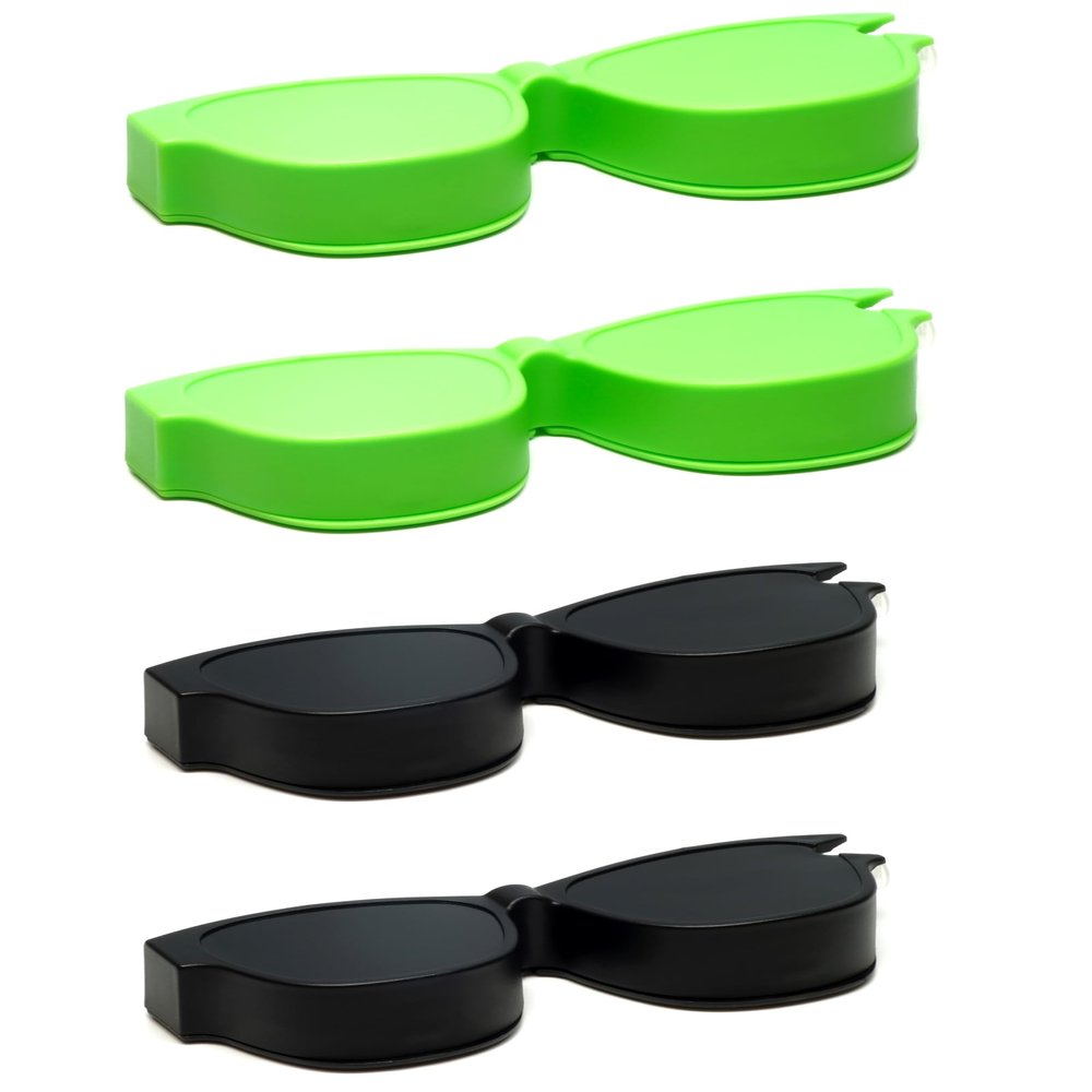 Calabria Kool Klean 4 Pack Eyeglass Lens Cleaner Kit Green/Black 15ml Cleaning Spray, Microfiber Cleaning Cloth Cleaning Kit