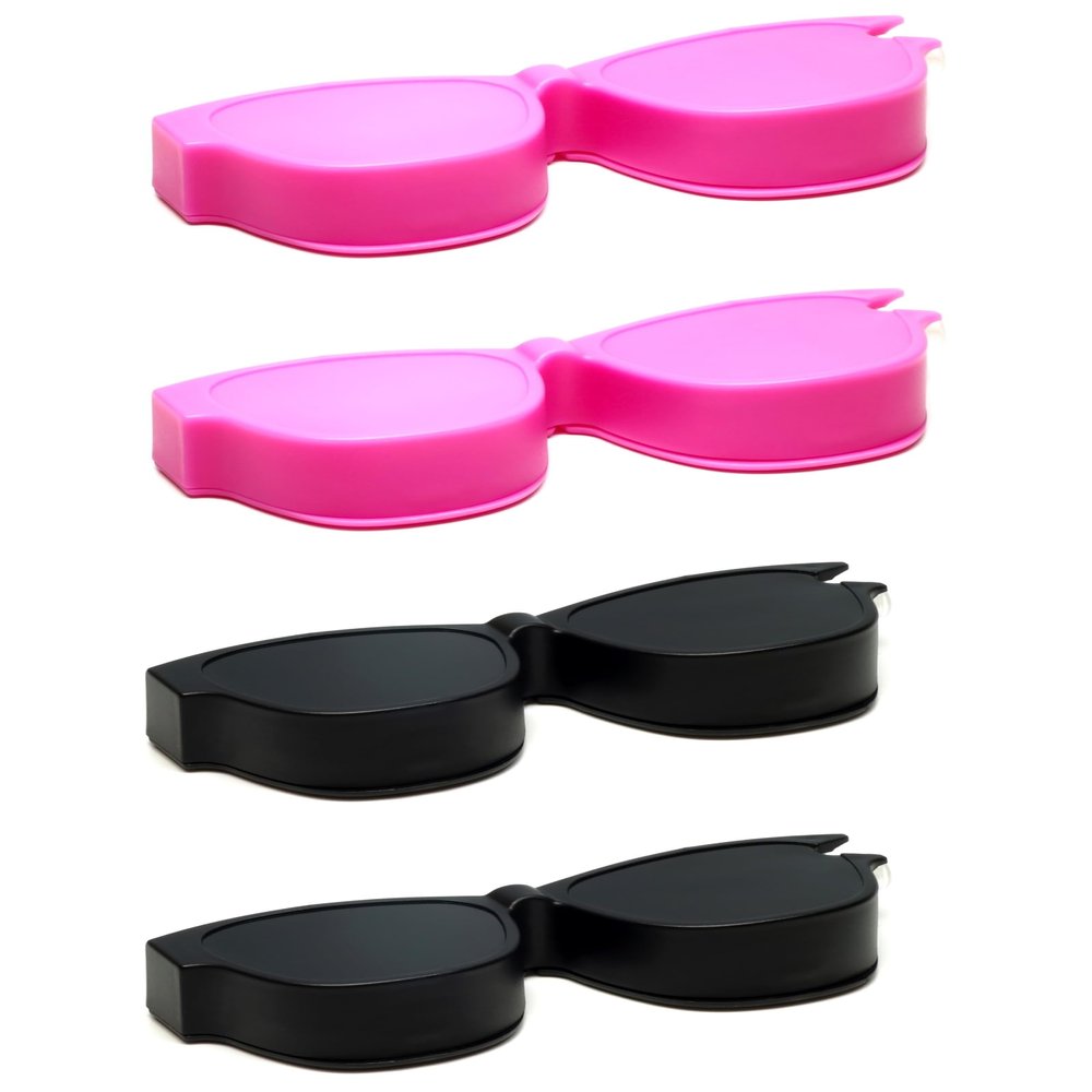Calabria Kool Klean 4 Pack Eyeglasses Lens Cleaner Kit Pink/Black 15ml Cleaning Spray, White Cleaning Cloth Eyewear Cleaning