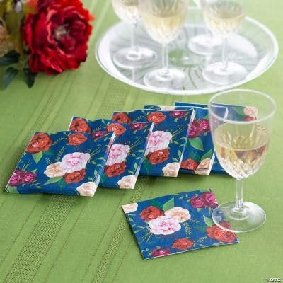 Fun Express Black & White Striped Bridal Shower Beverage Napkins Bulk 96 Pieces