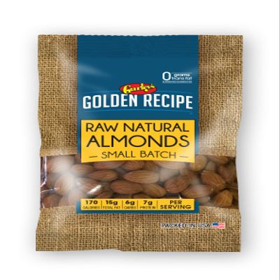 Gurley's Golden Recipe Raw Almonds, Fresh & Crunchy, 2.75 oz, Single
