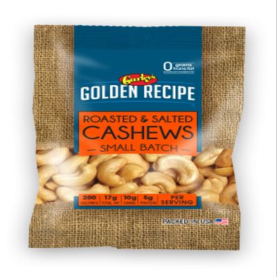 Gurley's Golden Recipe Fancy Whole Cashews, Rich & Creamy, 2.75 oz (Pack of 8)
