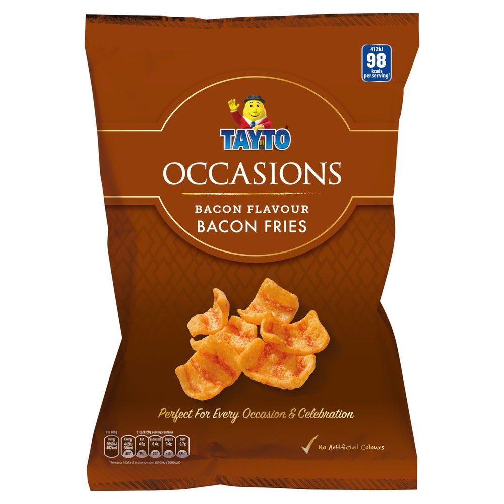 Tayto Occasions Bacon Flavour Bacon Fries, 80g (2.82oz), Pack of 3