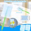 30PCS Disposable Dusters Refills Compatible with Swiffer,180 Degree Electrostatic Disposable Replacement Head for Home,Office,Ceiling Fans,Blinds and Furniture Dusting view 2