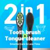 Oralica - Japanese Brand Whitening Replacement Toothbrush Heads, Compatible with Philips Sonicare Click-on Handles, 10 Pack, Medium, with Tongue Cleaner (CA668, Black) view 4